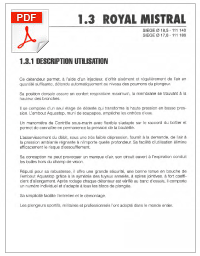 Manuel r�paration et entretien Royal Mistral